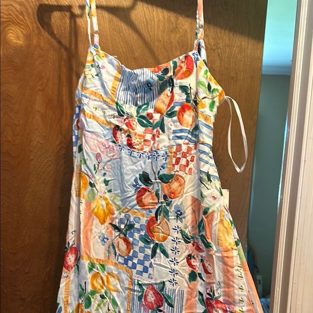 Colorful Fruit Print Sundress